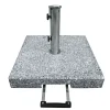 Haveson Trolley-Granitschirmständer eckig 50 x 50 cm