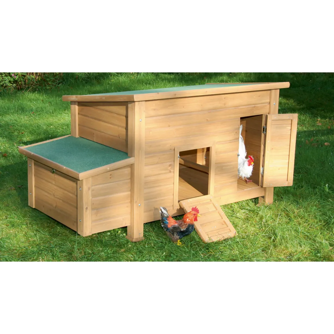 Hühnerstall Florentina 146 x 80 x 74 cm braun
