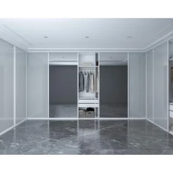 Hibitaro Studio-Schiebetür mit Aluminiumrahmen auf Maß als Schrank- / Nischentür