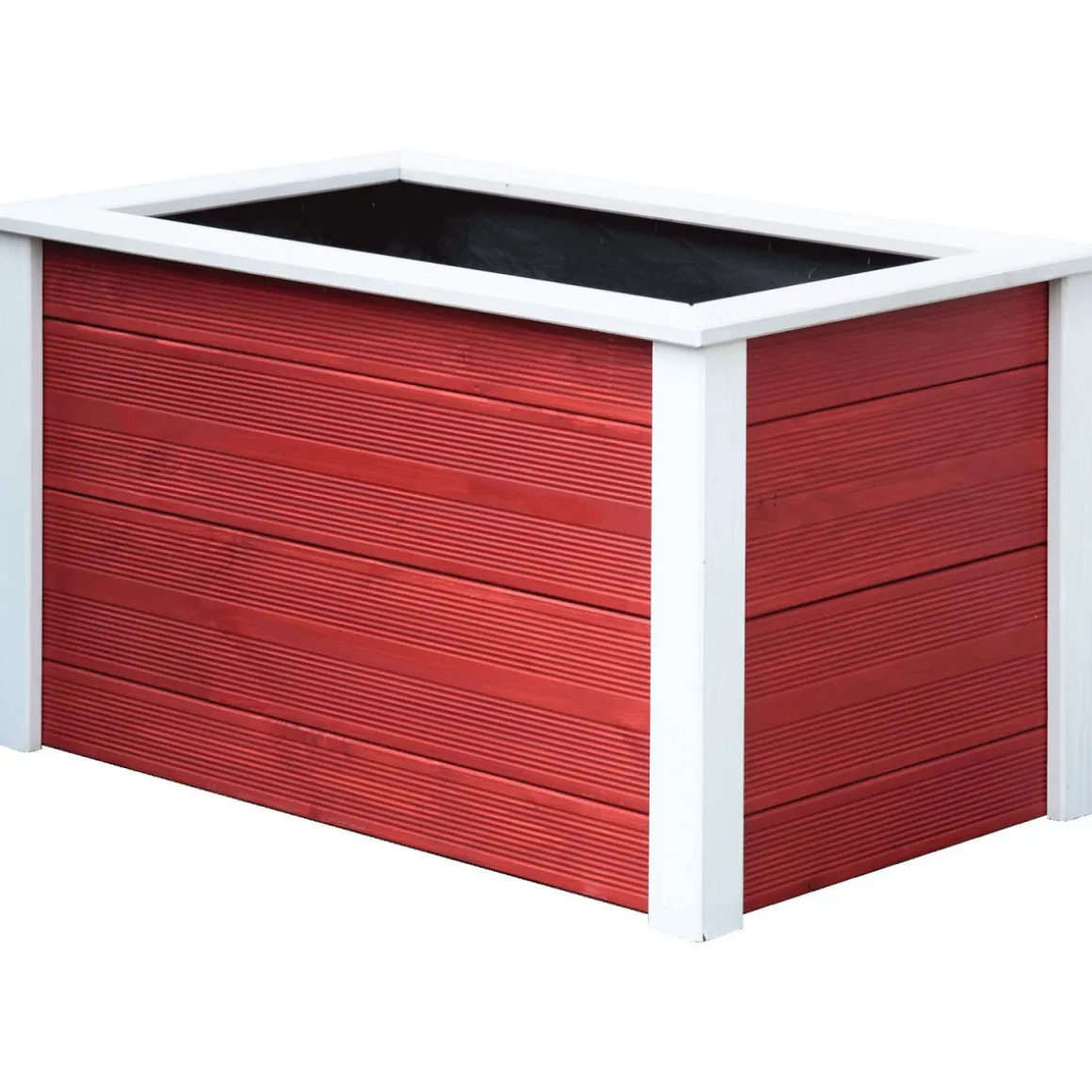 Hochbeet Douglasie 106 x 65 x 60 cm cremeweiß/rot