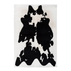 Hochflorteppich „Rabbit Animal 500“, schwarz/weiß