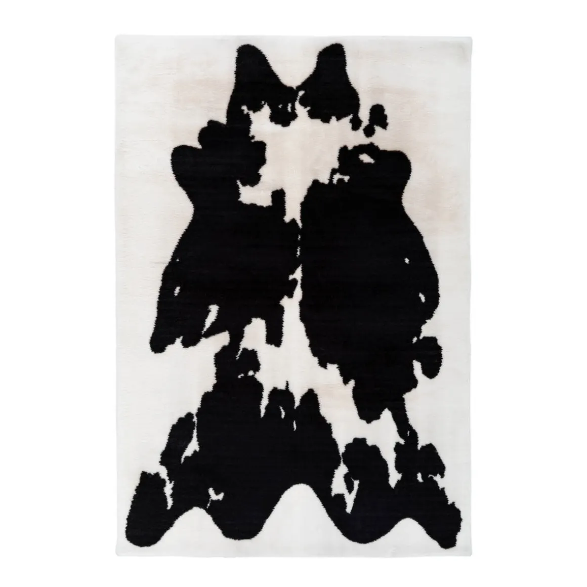 Hochflorteppich „Rabbit Animal 500“, schwarz/weiß