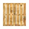 Holzfliese Kiefer geriffelt braun 50 x 50 cm