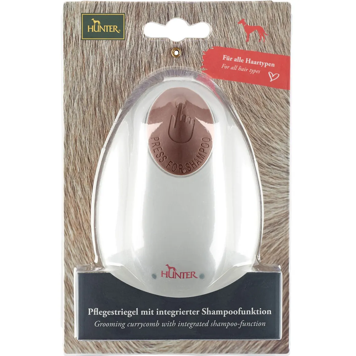 Hunter Spa Pflegestriegel mit integr Shampo
