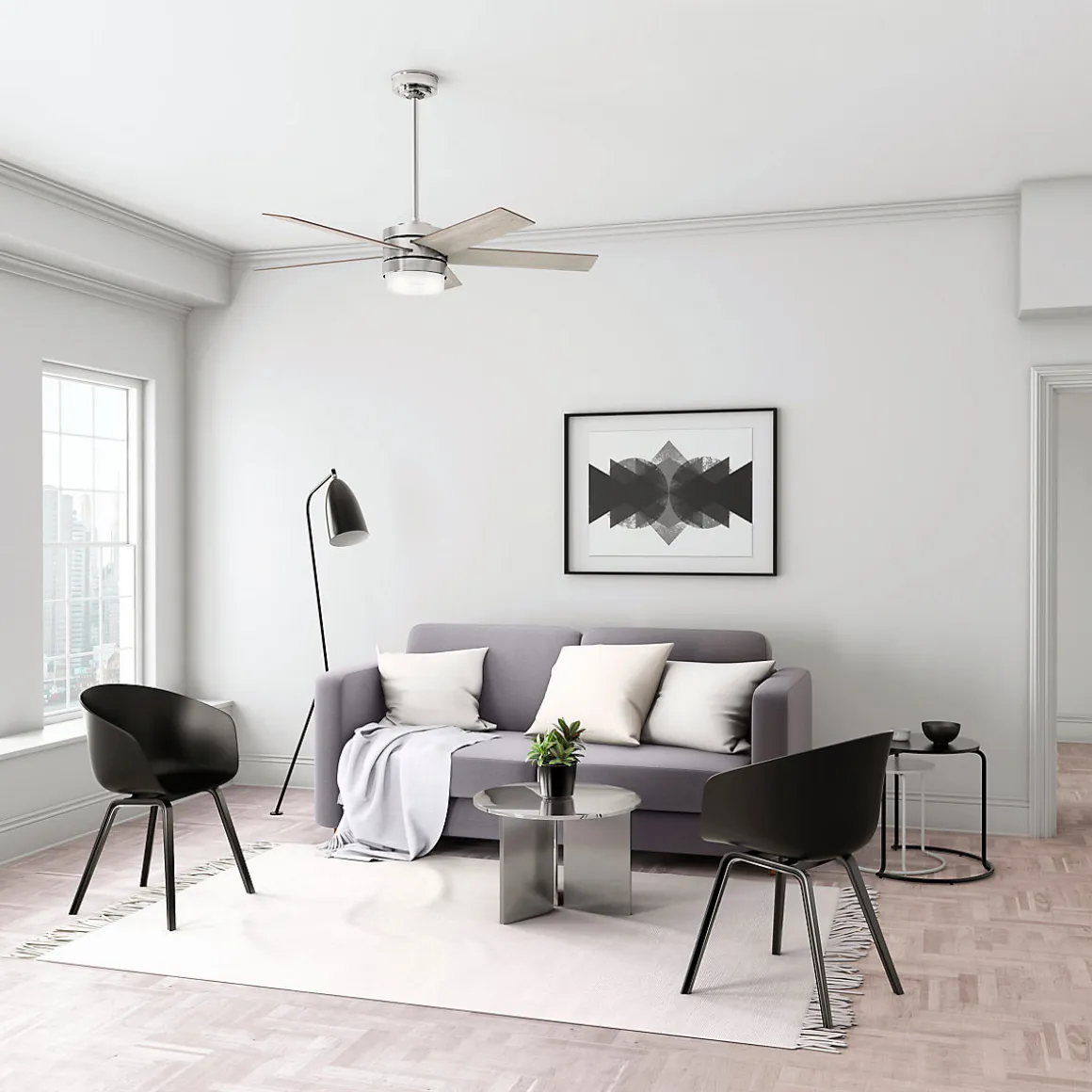 Hunter Fan Hunter Deckenenventilator Claudette 132 cm Nickel poliert