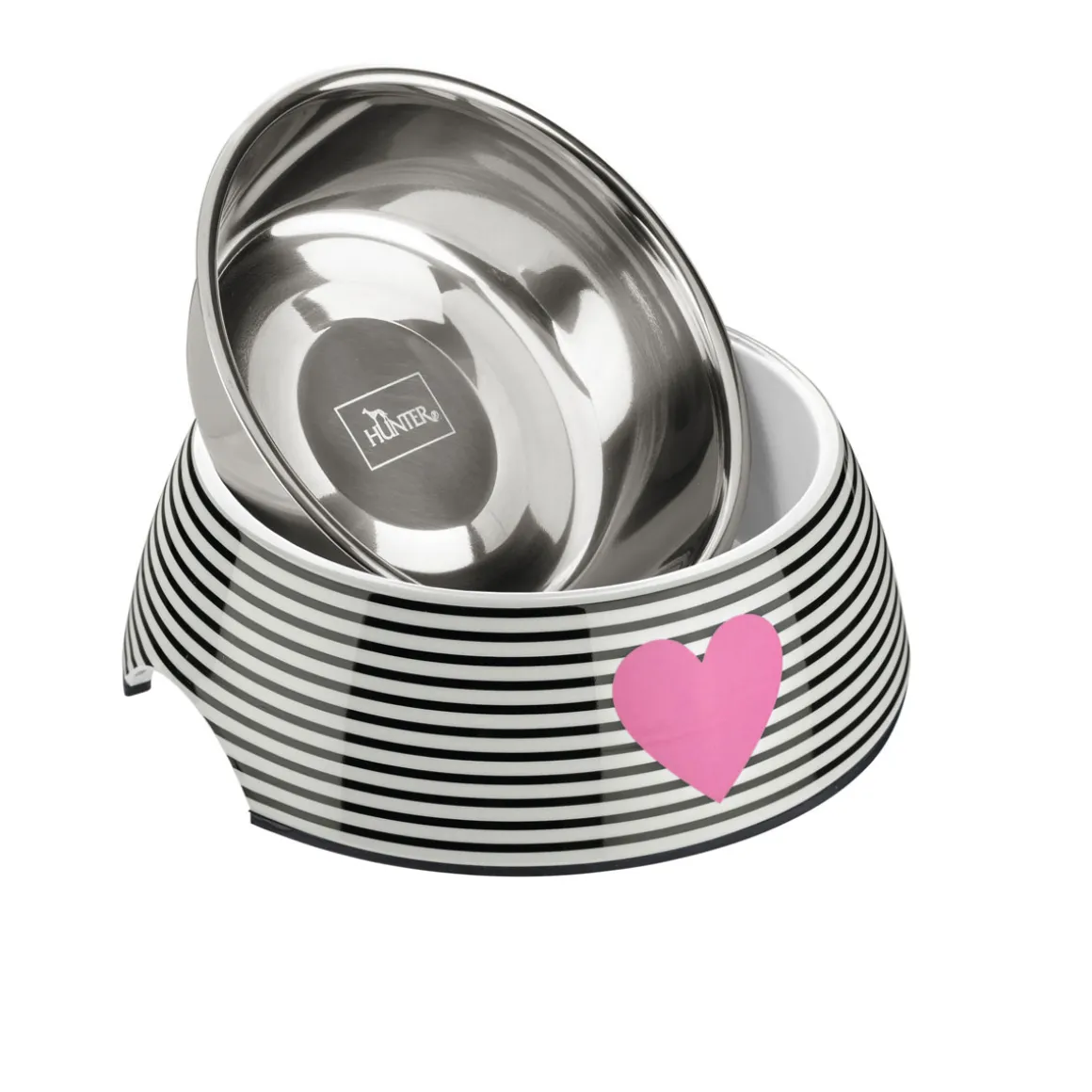 Hunter Melamin-Napf Biri weiß-schwarz 700 ml