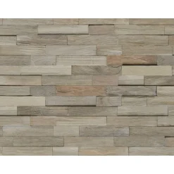 Indo Wandverkleidung Teak Gun Smokey 10er-Set