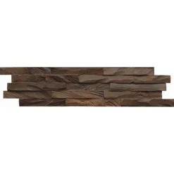 Indo Wandverkleidung Teak Diamond Ancient Brown 11er-Set