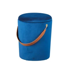 Inter Link Hocker „Papua“, Samt blau