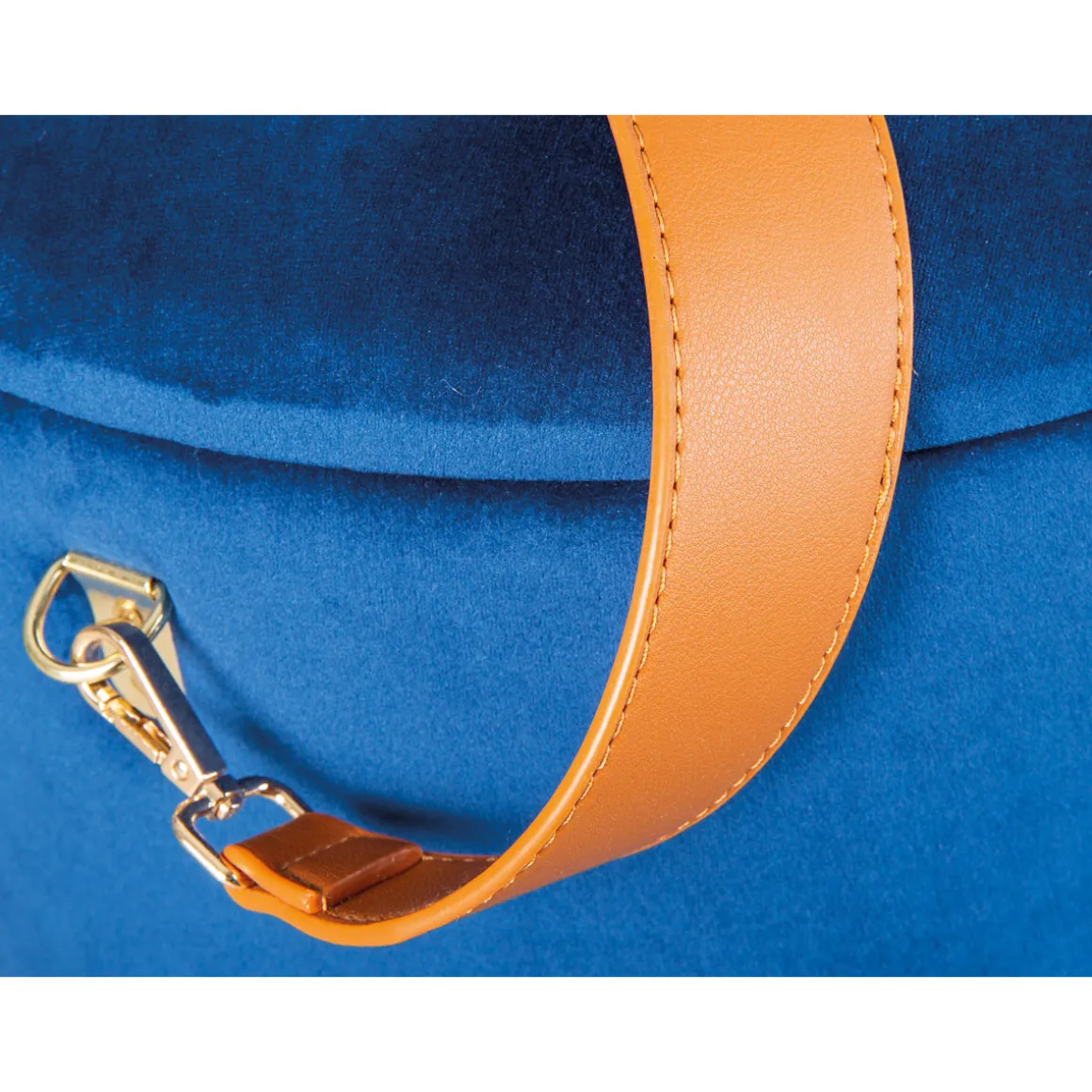 Inter Link Hocker „Papua“, Samt blau