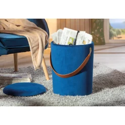 Inter Link Hocker „Papua“, Samt blau