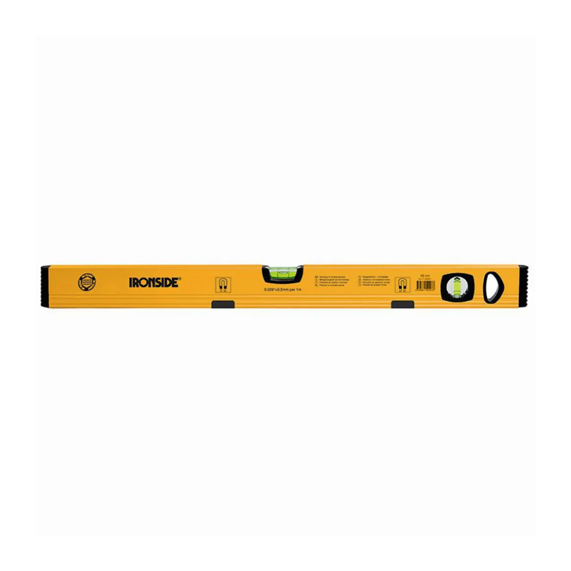 Ironside Wasserwaage mit 2 Libellen magnetisch 80 cm