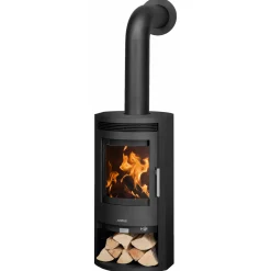 Justus Kaminofen „Baltrum D“ 2.0, 5,5 kW, Stahl/Stahl schwarz