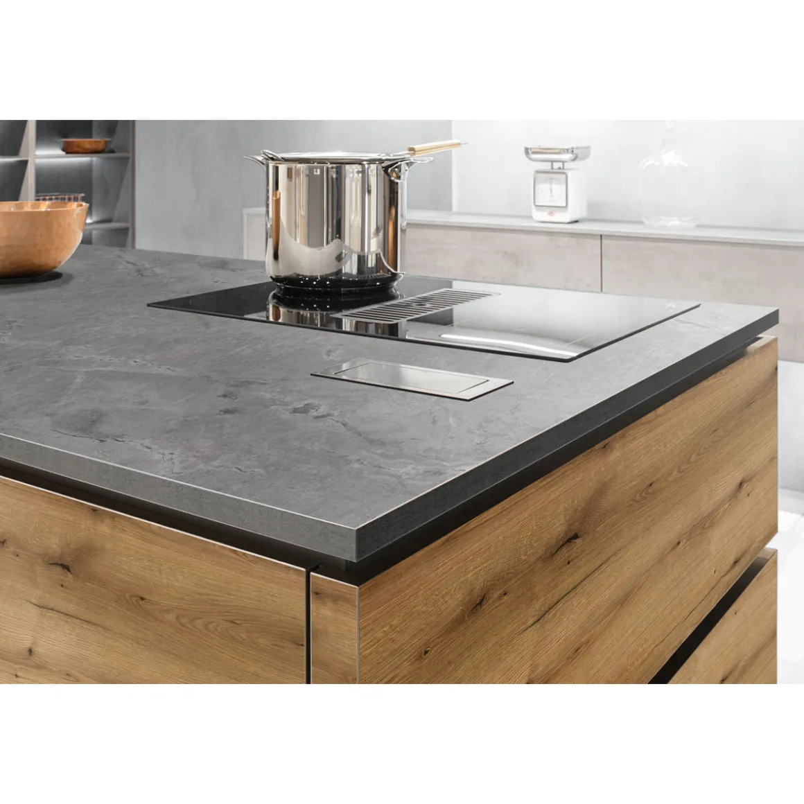 KAINDL Arbeitsplatte 410 x 60 x 3,8 cm Atlantic Stone Graphit
