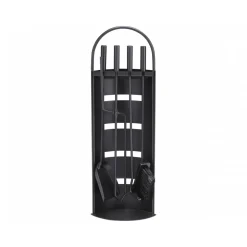 Kaminbesteck 4tlg Stahl schwarz beschichtet