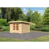 Karibu Blockbohlenhaus Emscher 5 297 x 297 cm naturbelassen