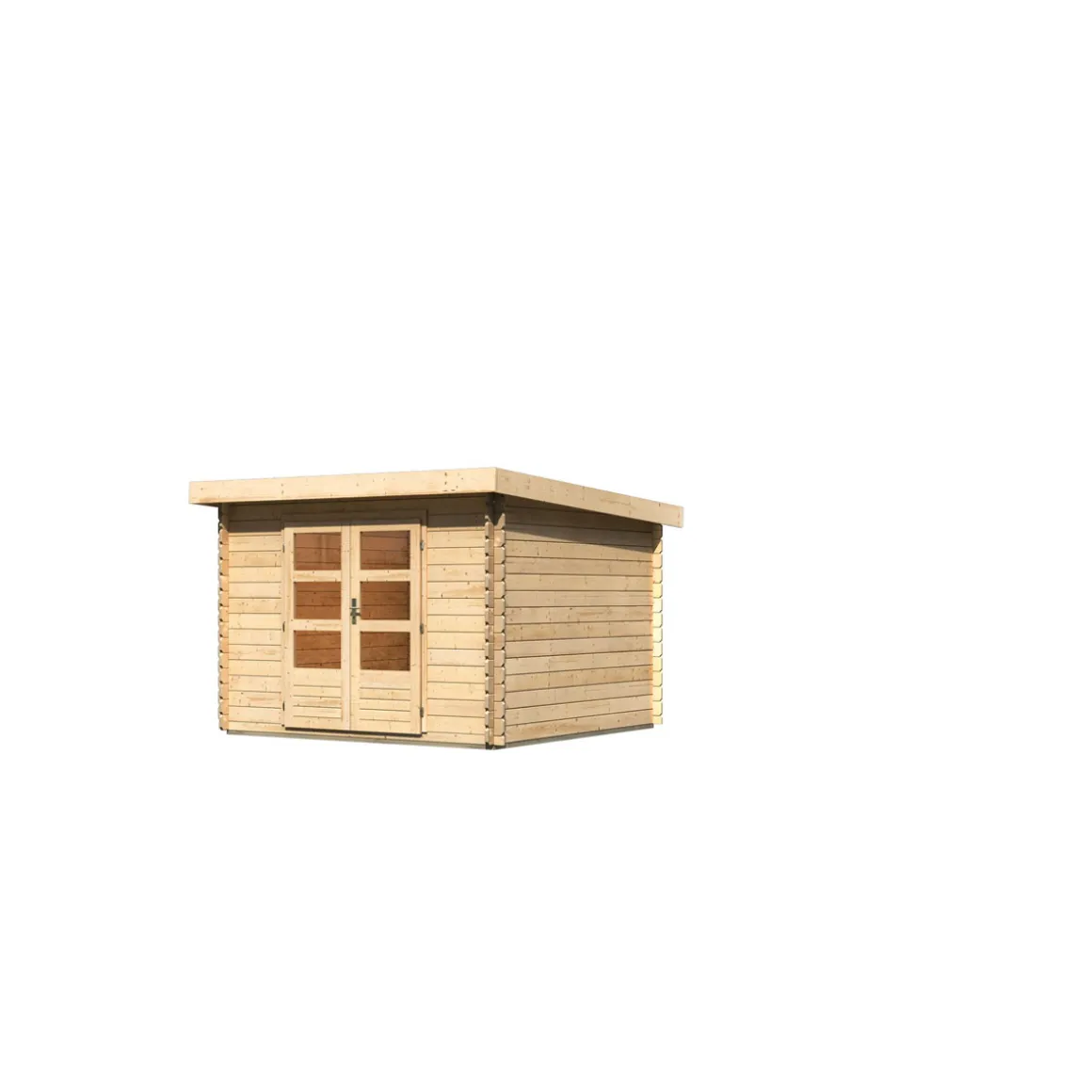 Karibu Blockbohlenhaus Emscher 5 297 x 297 cm naturbelassen
