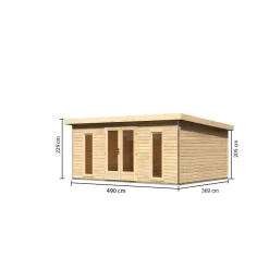 Karibu Blockbohlenhaus Radeburg 4 naturbelassen