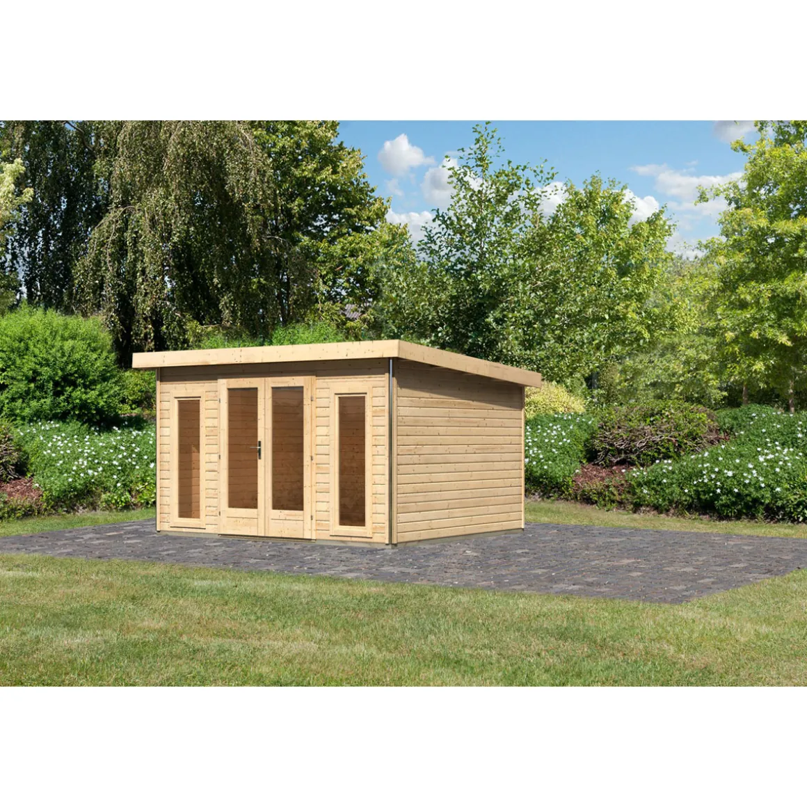 Karibu Blockbohlenhaus Radeburg 2 naturbelassen
