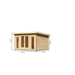 Karibu Blockbohlenhaus Radeburg 2 naturbelassen