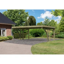 Karibu Doppelcarport Classic 1 Variante C inkl zwei Einfahrtsbögen