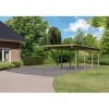 Karibu Einzelcarport Eco 2 Variante B inkl einem Einfahrtsbogen Tiefe 576 cm
