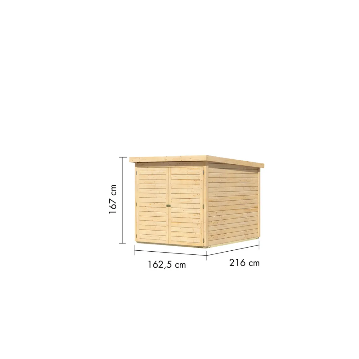 Karibu Fahrradgarage naturbelassen 163 x 217 cm
