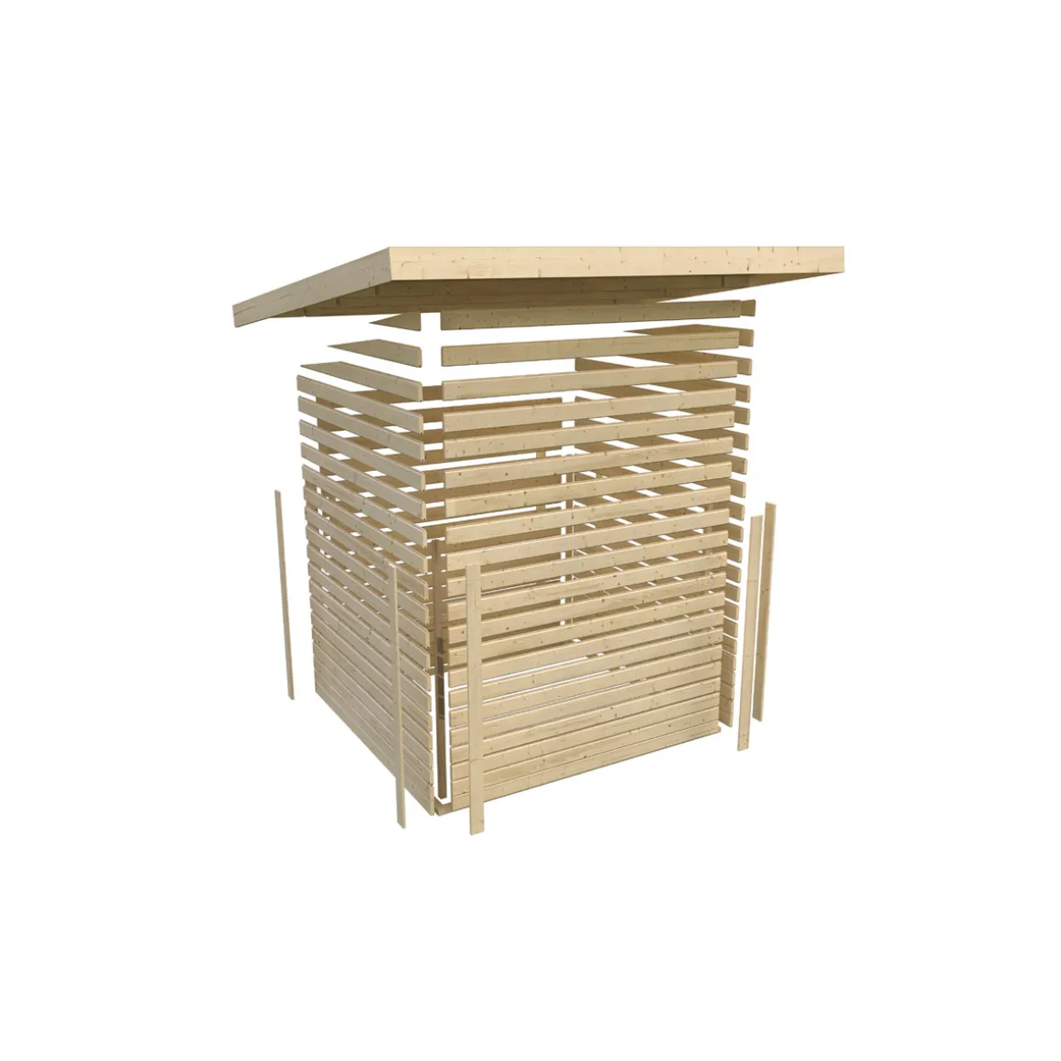 Karibu Fahrradgarage naturbelassen 163 x 217 cm