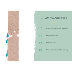 Karibu Fidel inklusive Rampe naturbelassen Rutsche blau