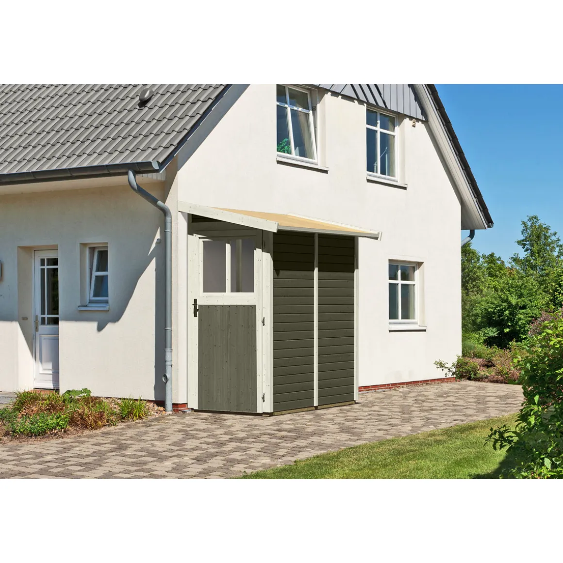 Karibu Gartenhaus Goerlitz terragrau