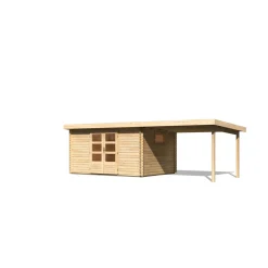 Karibu Gartenhaus Trittau 5 mit Schleppdach naturbelassen