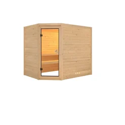 Karibu Massivholzsauna Tanami 40 mm ohne Ofen ohne Kranz