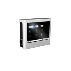 Karibu Sauna Malin Eckeinstieg 9 kW externe Strg modern Tür graphit ohne Kranz