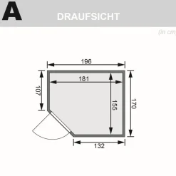 Karibu Systemsauna Siirin 68 mm ohne Ofen ohne Kranz