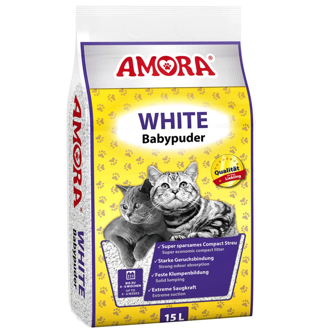 Katzenstreu White Babypuder 15 L