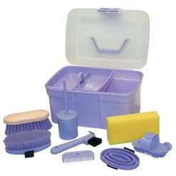 Kerbl Kinder-Putzbox-Set lila 8-teilig