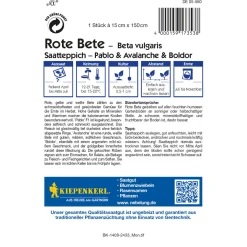 Kiepenkerl Rote Beete Pablo Avalanche Boldor Saatteppich