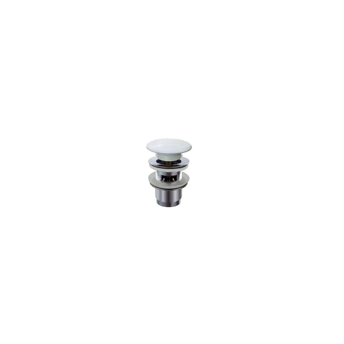 Kirchhoff Design-Ablaufventil 1 1/4" x 65 mm chrom-weiß