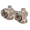 Kirchhoff MS Hahnblock 90 Grad vernickelt 3/4" Eurokonus x 3/4"IG Eckform