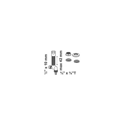 Kirchhoff Untertisch-Ventil 1/2" x 10 mmQ/10-50 mm mit Rueckflussverhinderer