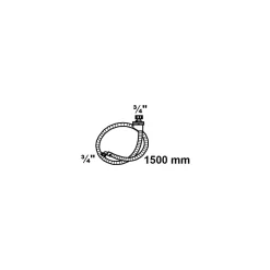 Kirchhoff WAS Sicherheit-Zulaufschlauch 3/4IGx1,5mx3/4"IG 10bar/90Grad C