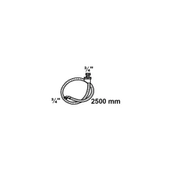 Kirchhoff WAS Sicherheit-Zulaufschlauch 3/4IGx2,5mx3/4"IG 10bar/90Grad C