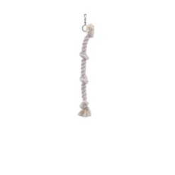Kletterseil Baumwolle Cage Toy weiß 38 cm 3 Knoten