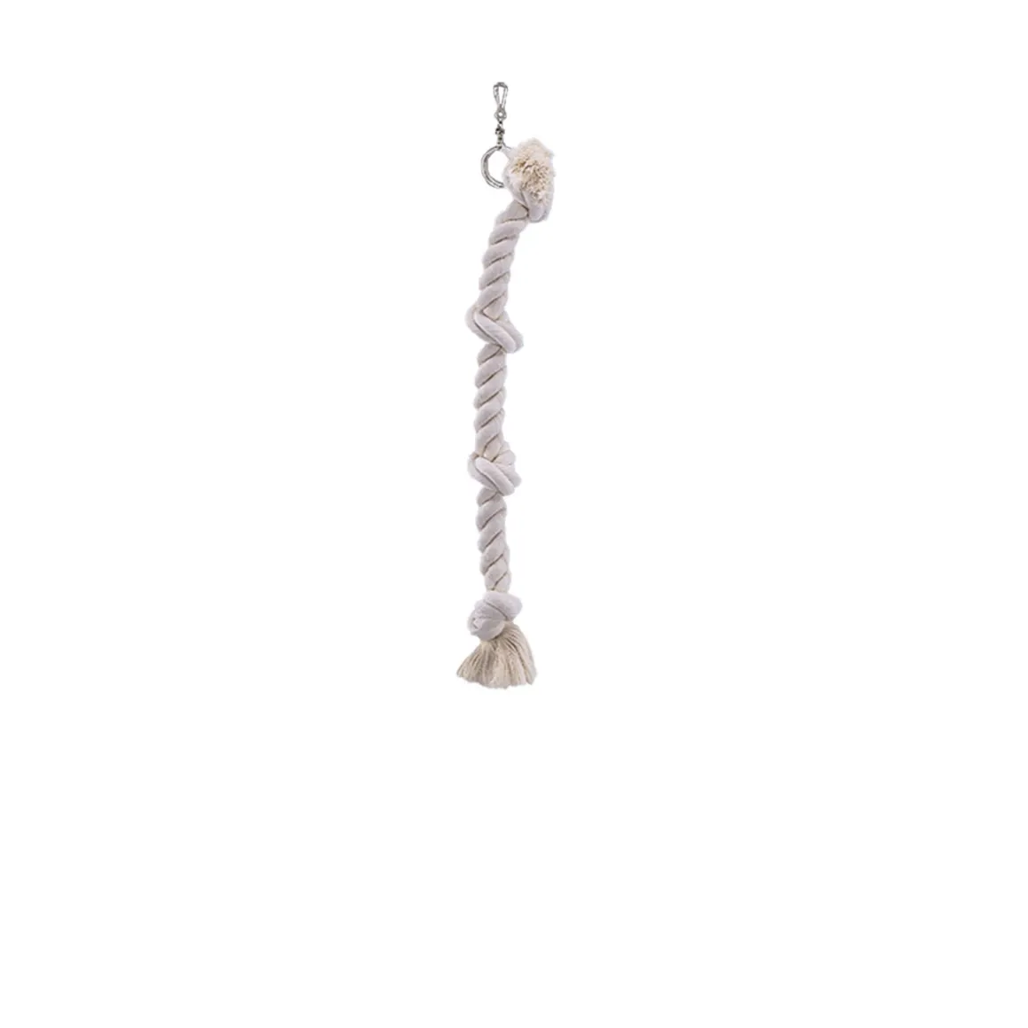 Kletterseil Baumwolle Cage Toy weiß 67 cm 4 Knoten