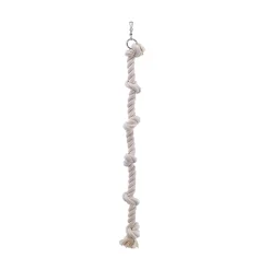 Kletterseil Baumwolle Cage Toy weiß 100 cm 6 Knoten