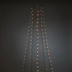 Konstsmide LED Baummantel mit Ring Durchmesser 11 cm 5 Stränge mit je 50 bernsteinfarbenen Dioden gefrostet