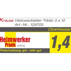 Krause Vielzweckleiter Tribilo 3 x 12 Sprossen