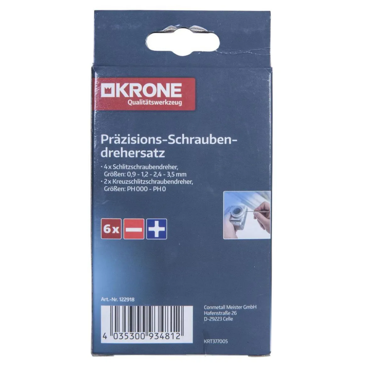 Krone Feinmechaniker-Schraubendreher-Satz SB 6-teilig