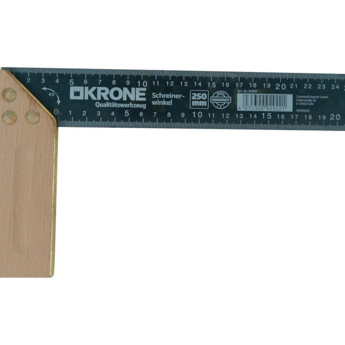 Krone Schreinerwinkel 250 mm Holz