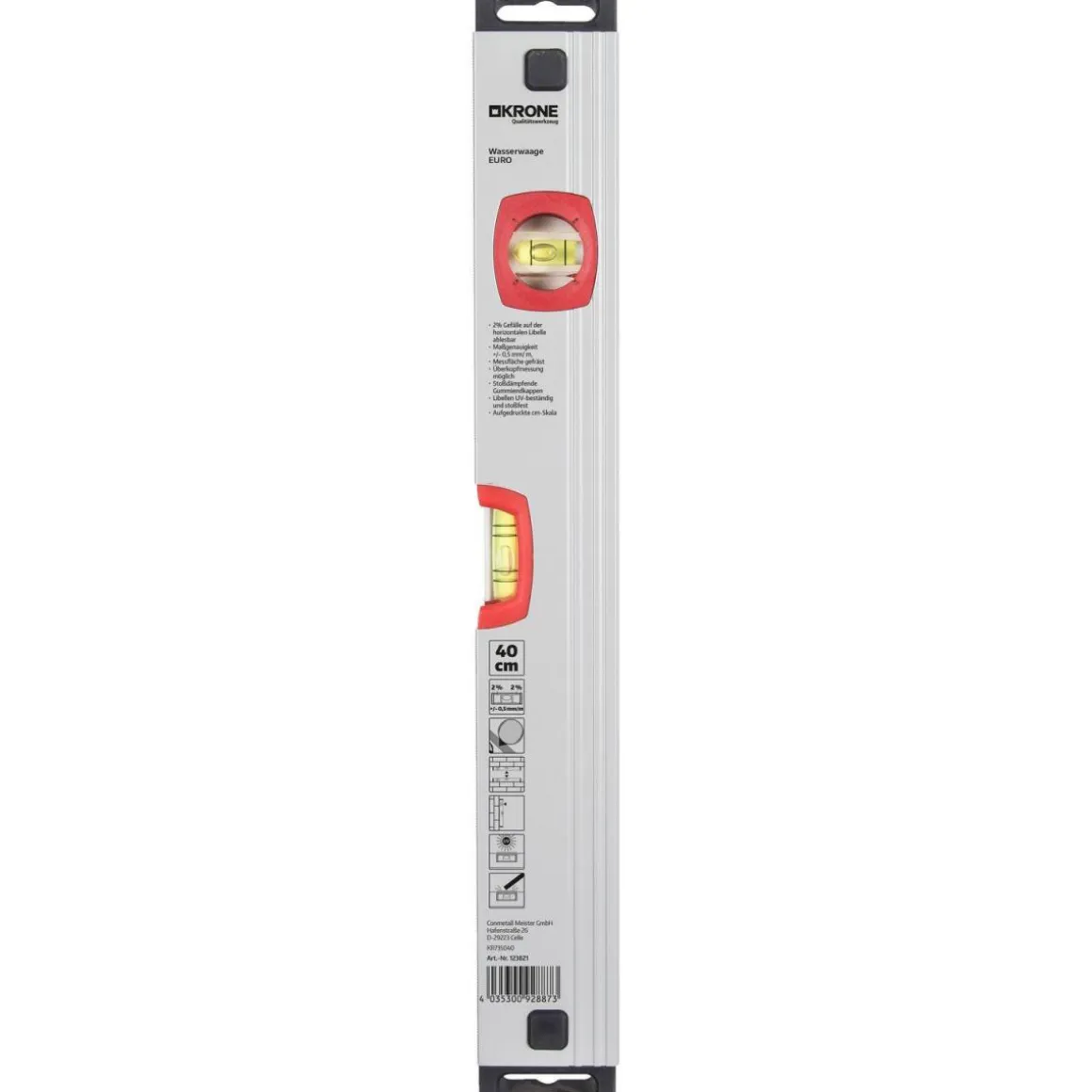 Krone Wasserwaage 40 cm Alu Gefällenanzeige